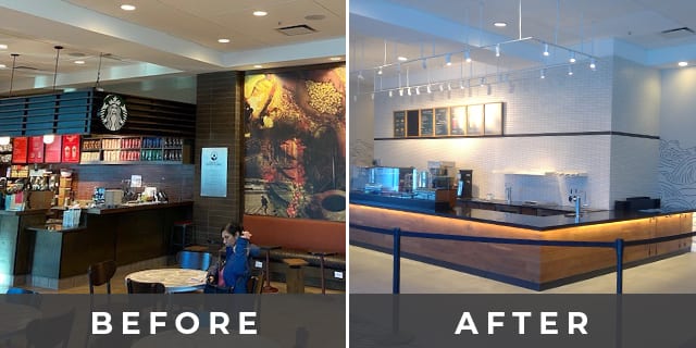 Before and After Starbucks General Contracting