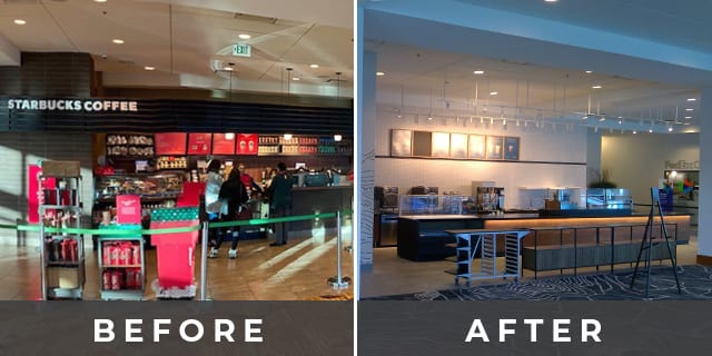 Before & After Starbucks General Contracting