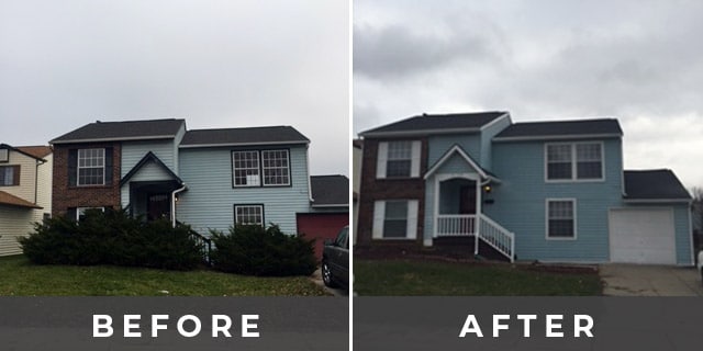 Before and After Home Exterior General Contracting
