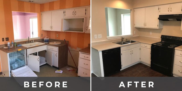 Before and After Kitchen General Contracting