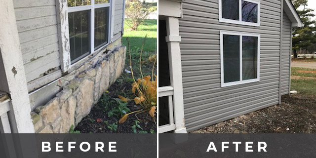 Before and After Window Exterior General Contracting