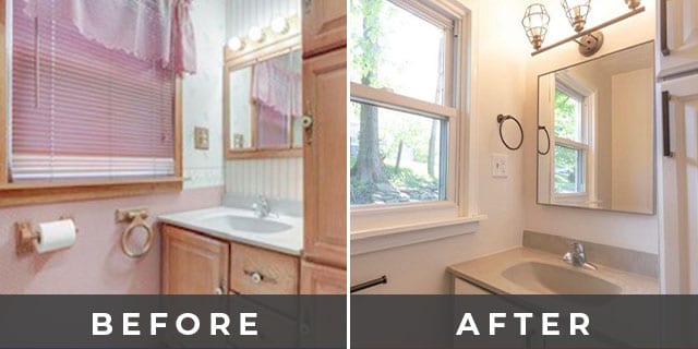 Before and After Home Bathroom General Contracting