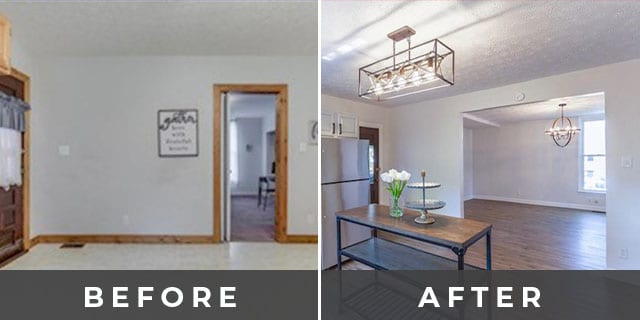 Before and After Home Dining General Contracting